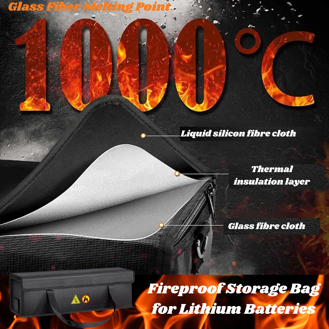 Portable Fireproof Lithium Battery Storage Bag
