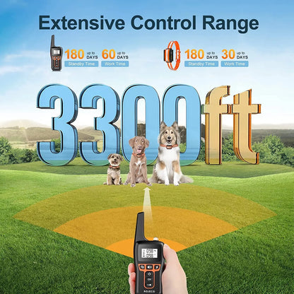 Dog Training Collar & Remote Control 1000 Meter Range